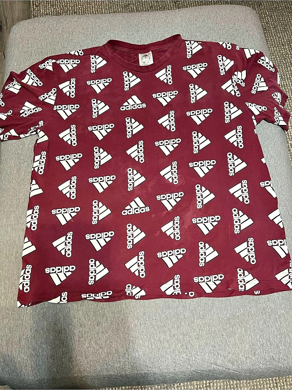 adidas Logo Print Short Sleeve Tee Size Large Like New